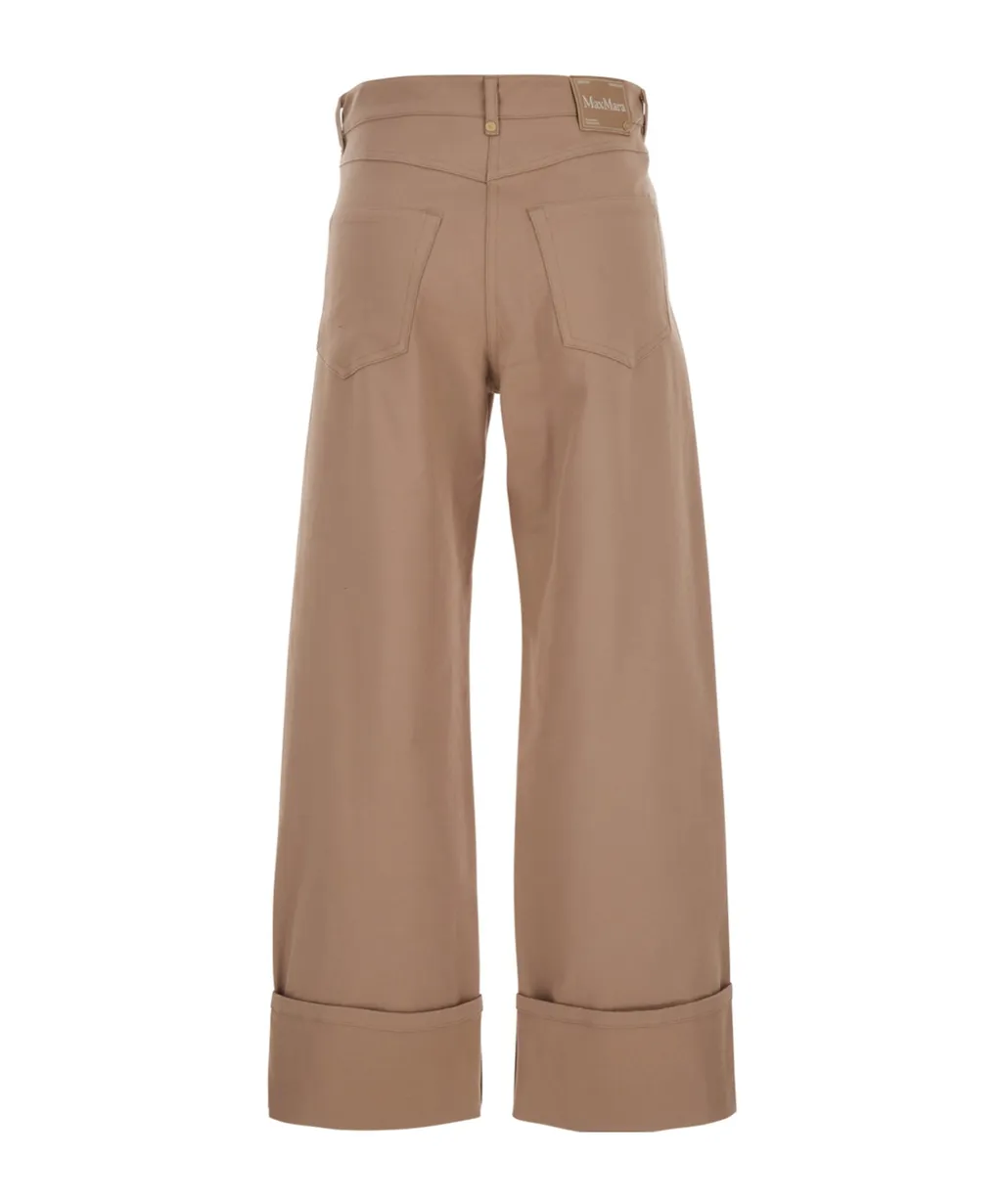 's Max Mara Logo Patch Straight Leg Trousers