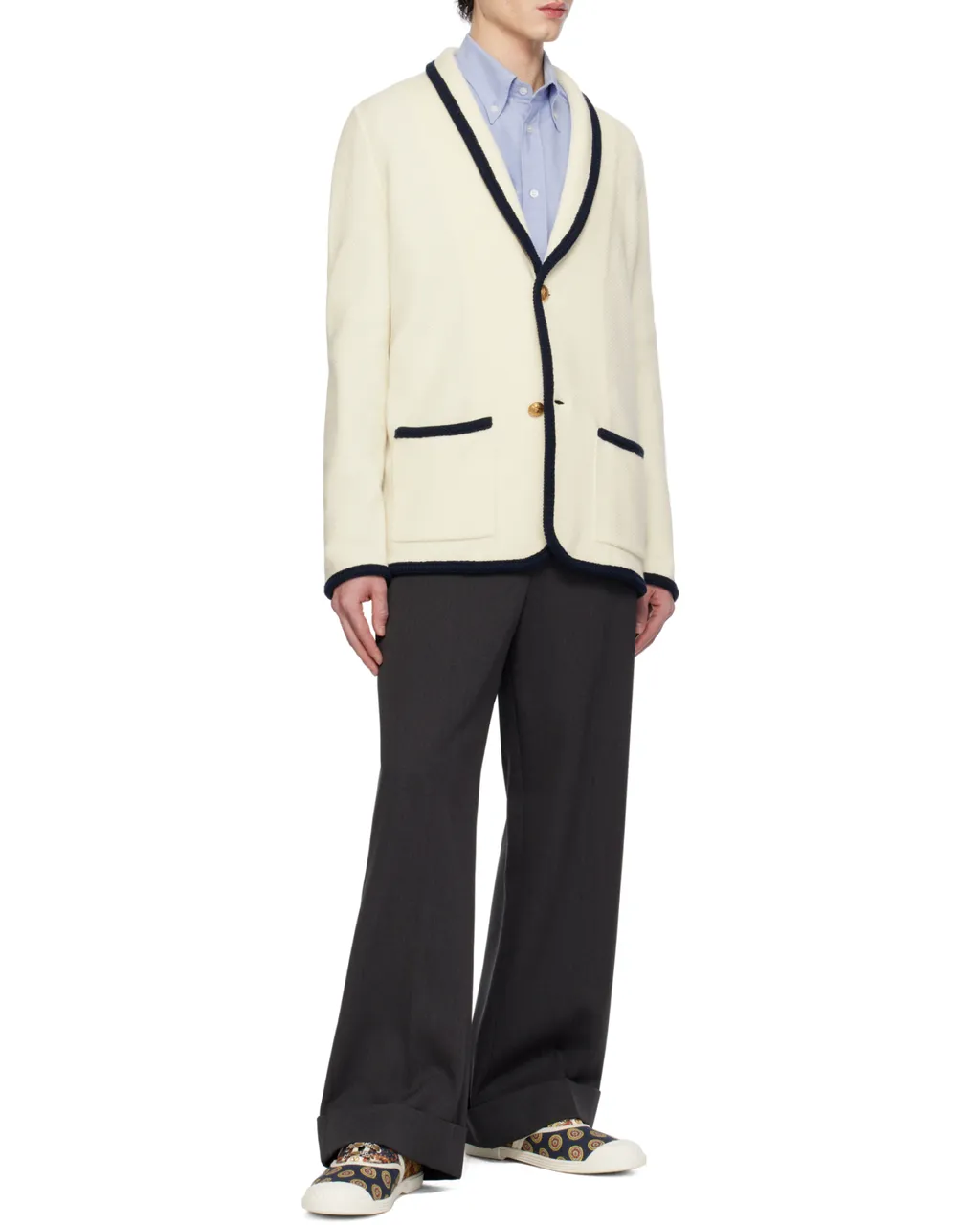 Valentino Single-Breasted Straigth Hem Cardigan
