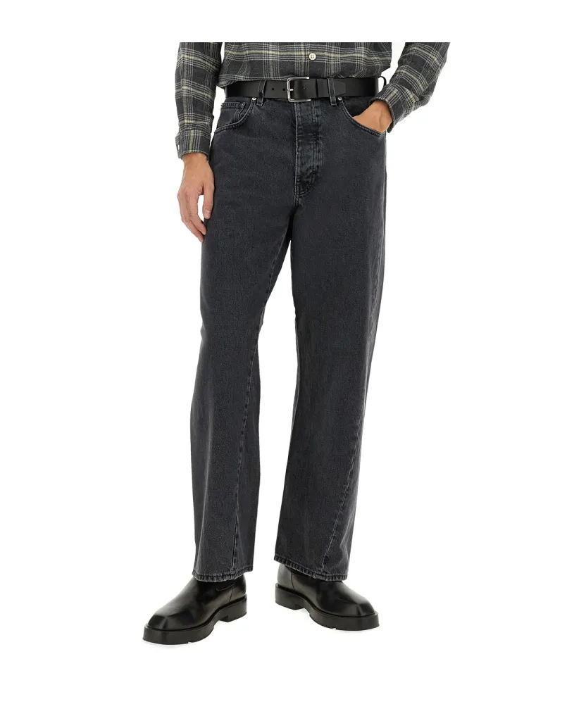 Sunflower Logo Patch Straight-Leg Jeans