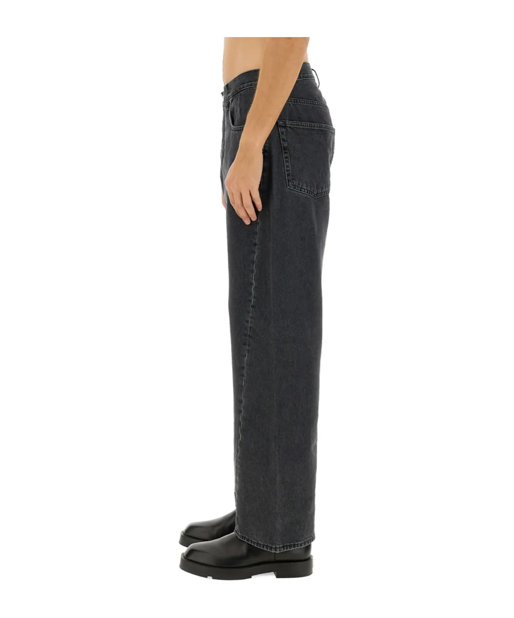 Sunflower Logo Patch Straight-Leg Jeans