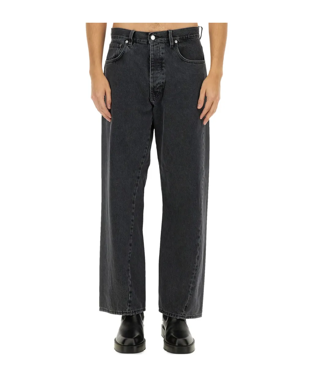 Sunflower Logo Patch Straight-Leg Jeans