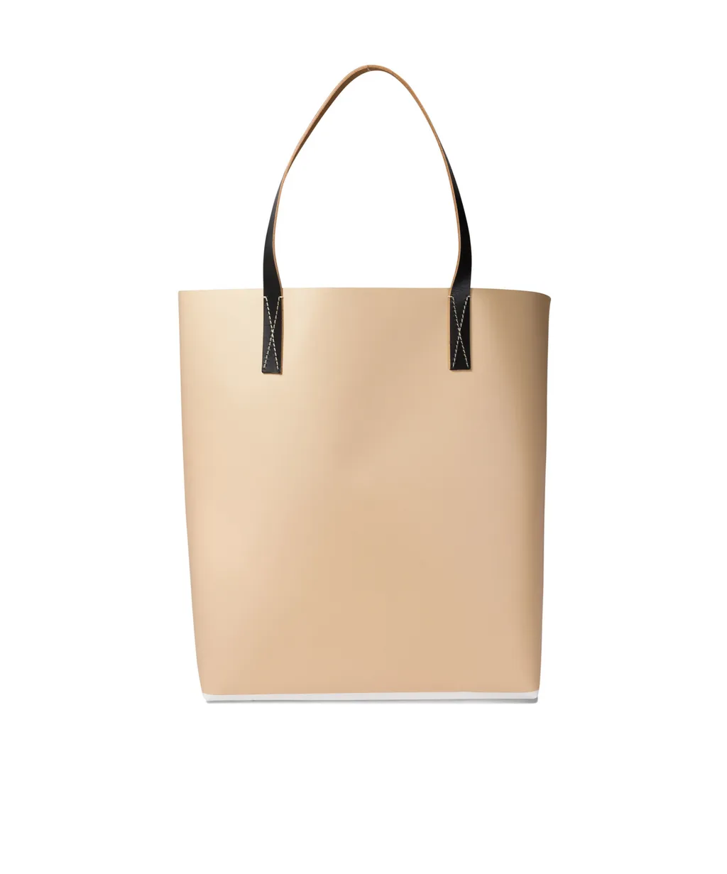 Marni Logo Printed Striped Tote Bag