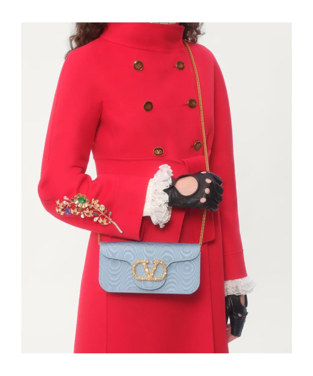 Valentino Locò Vlogo Signature Foldover Top Clutch Bag
