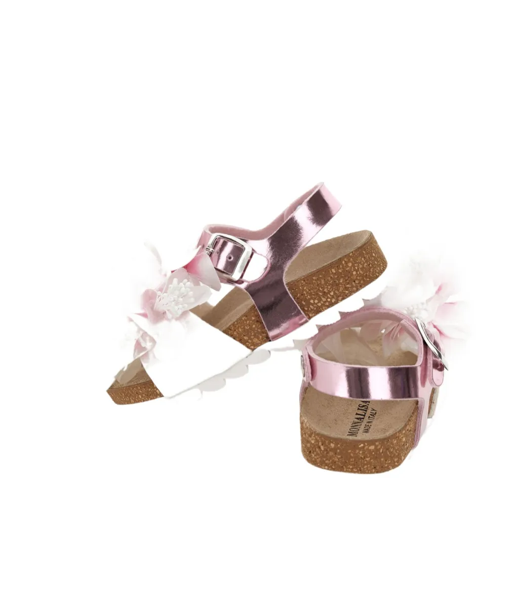 Floral-Appliqué Sandals