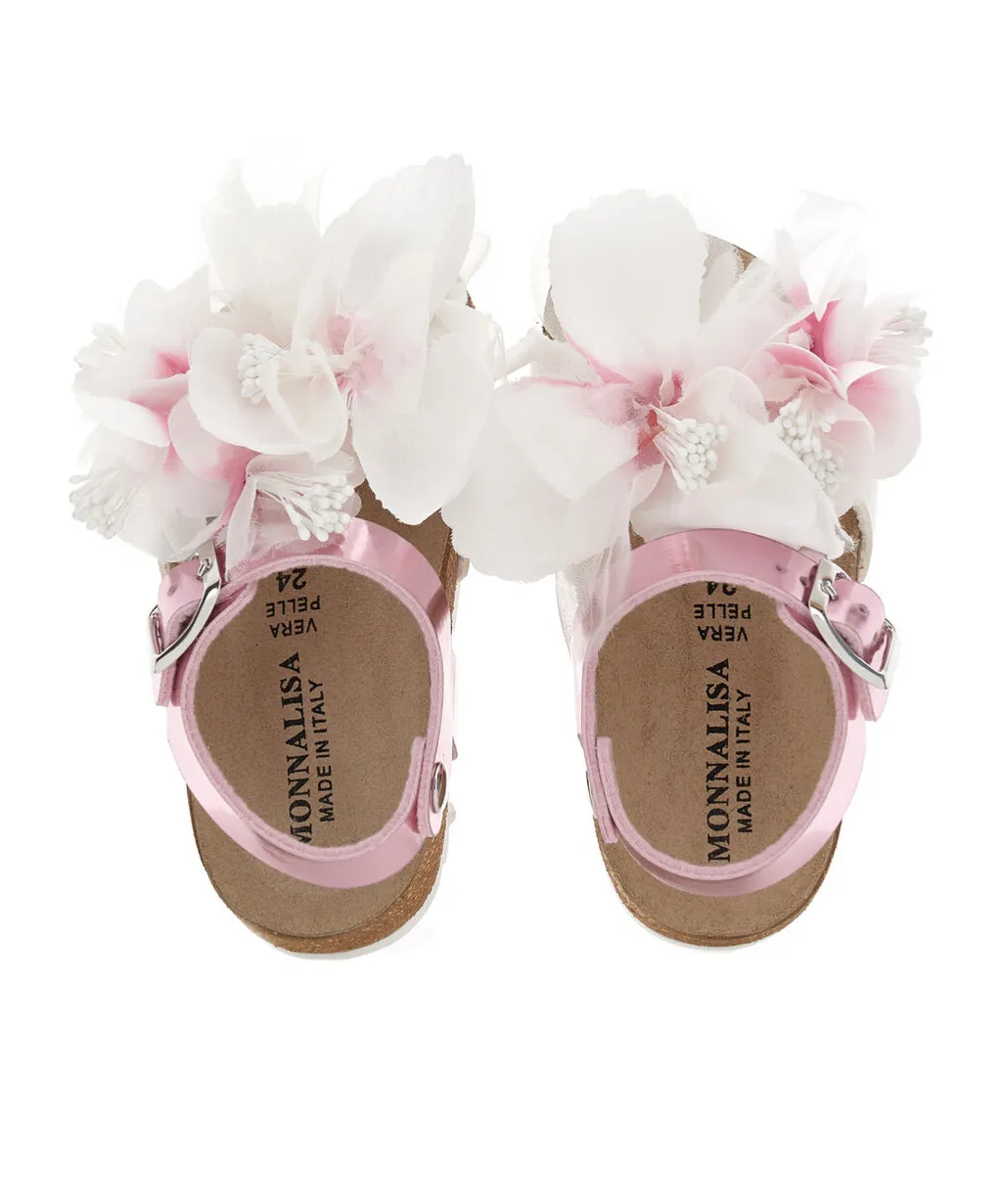 Floral-Appliqué Sandals