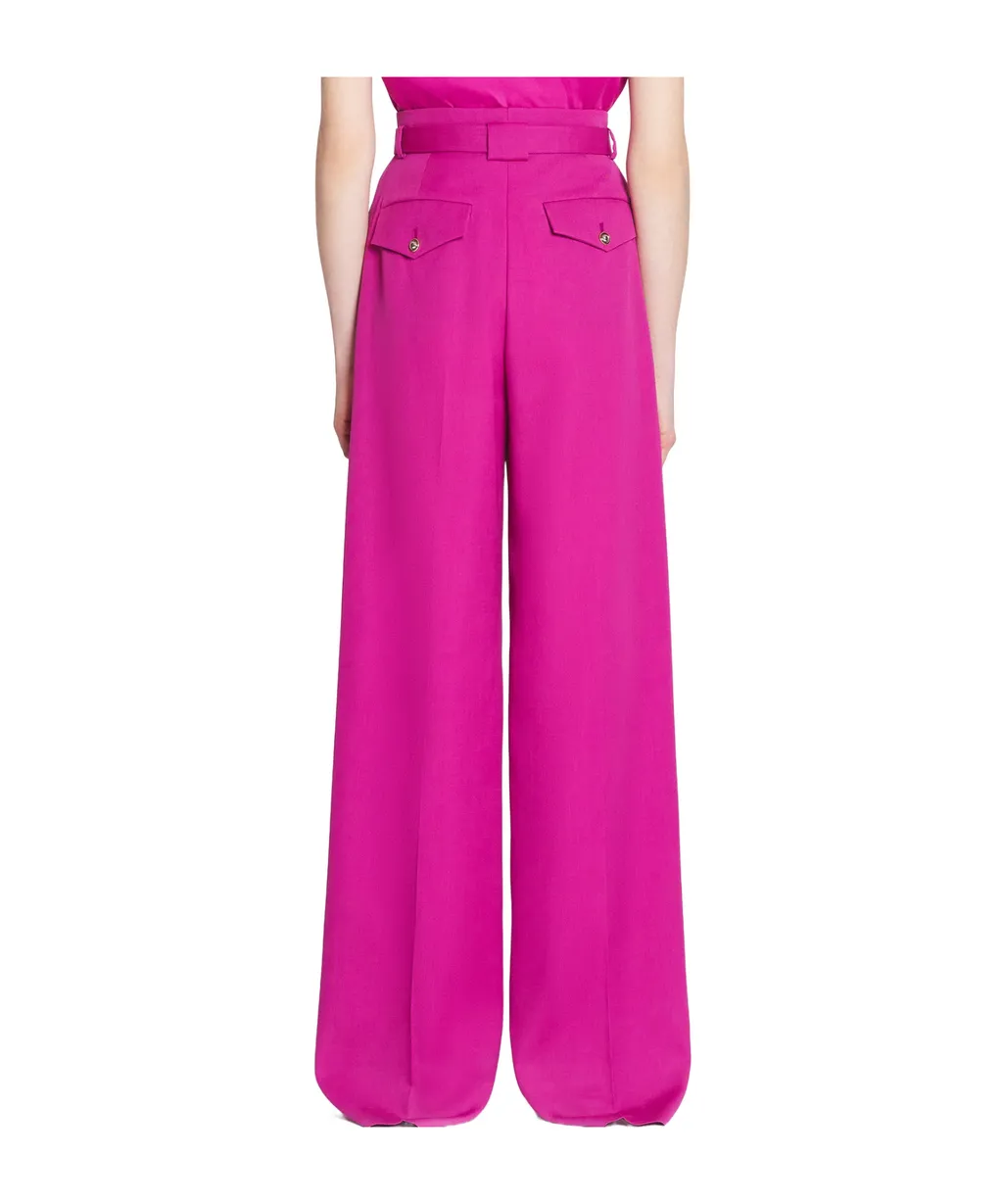 Lanvin Pleated Straight Leg Trousers