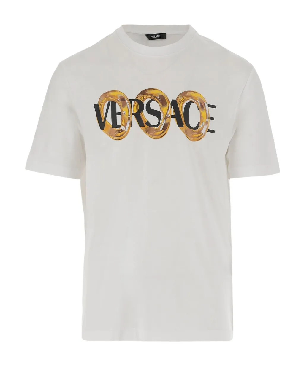 Versace Logo-Printed Crewneck T-Shirt