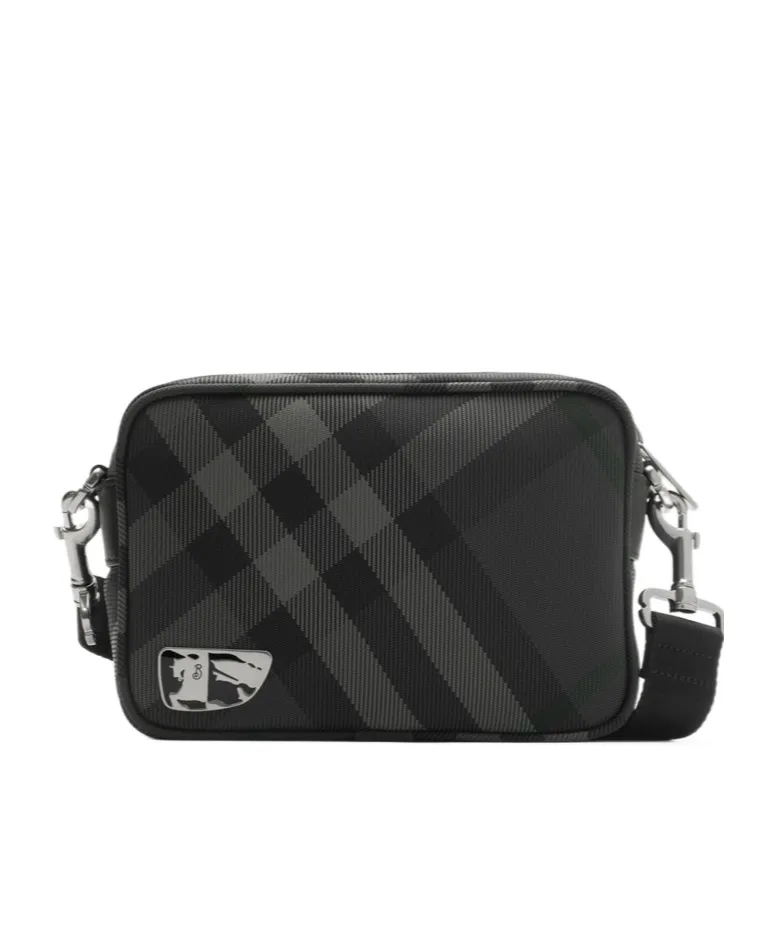 Burberry Grid Checked Shoulder Bag