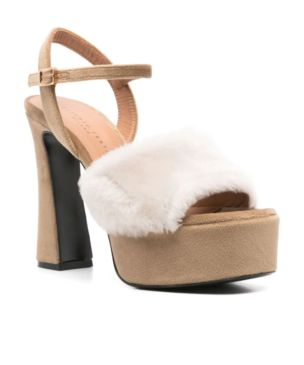 Round Toe High Heel Sandals