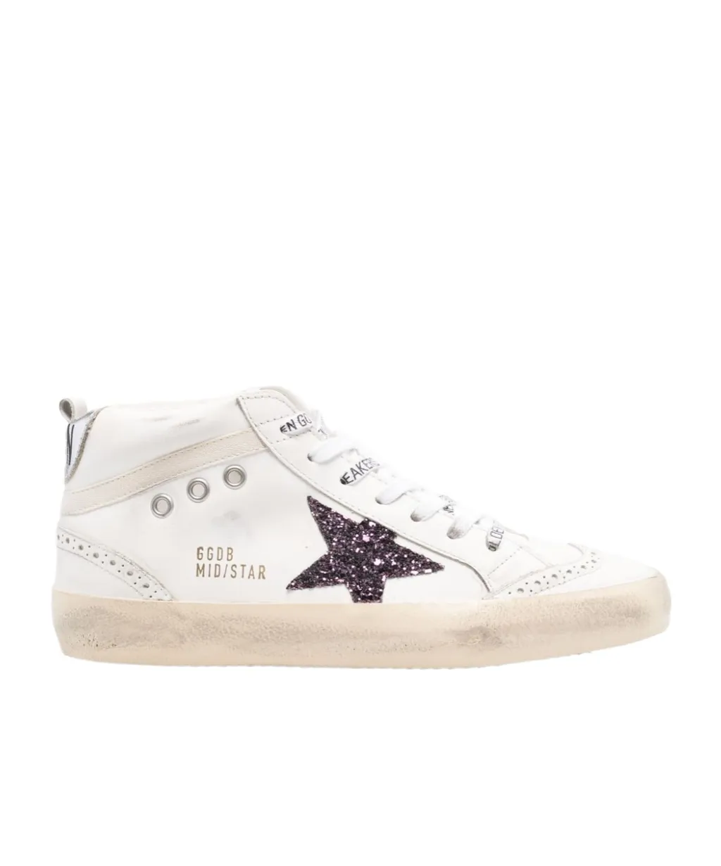 Golden Goose Deluxe Brand Midstar Star Glittered Sneakers