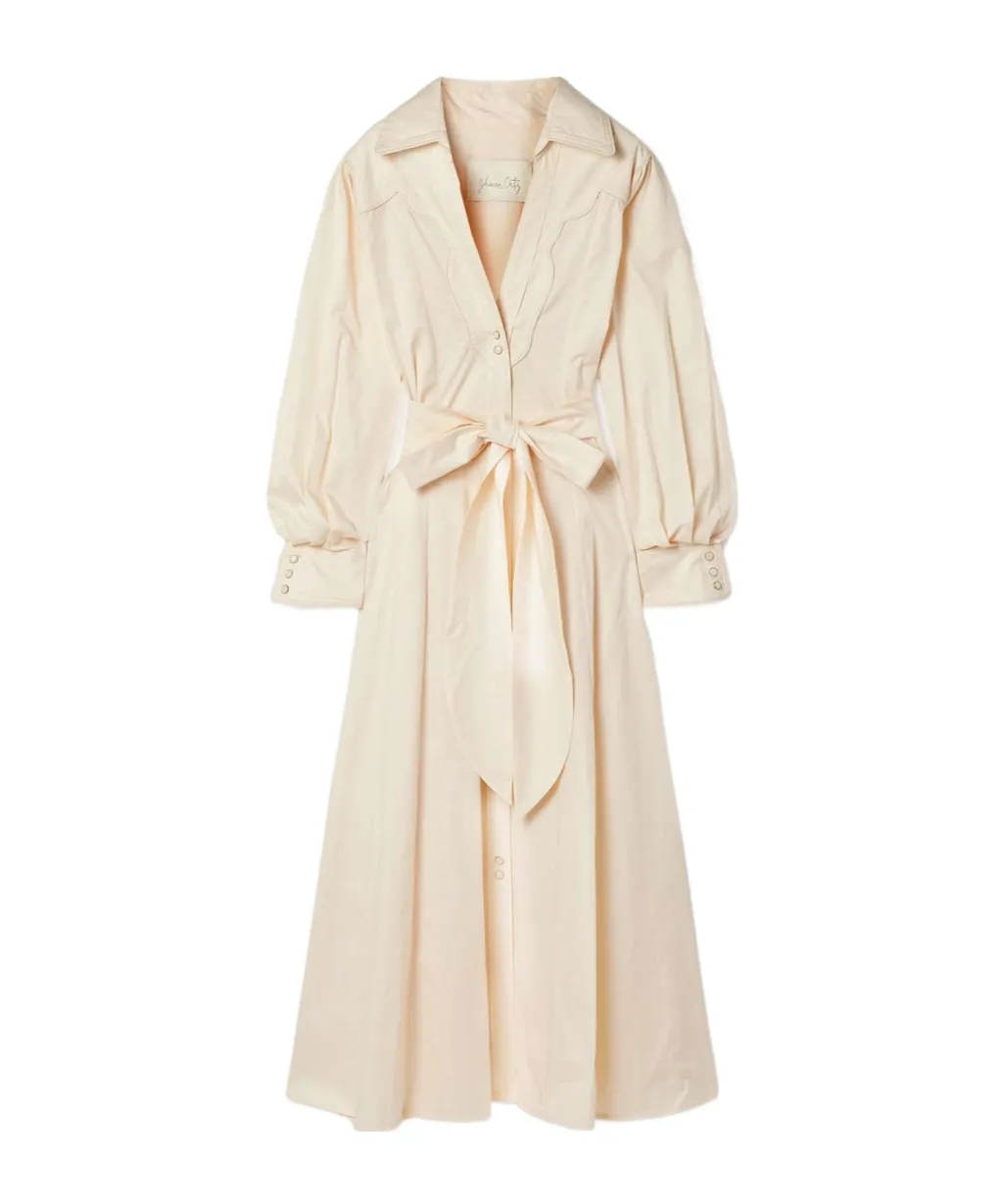 Lapel Long-Sleeved Dress