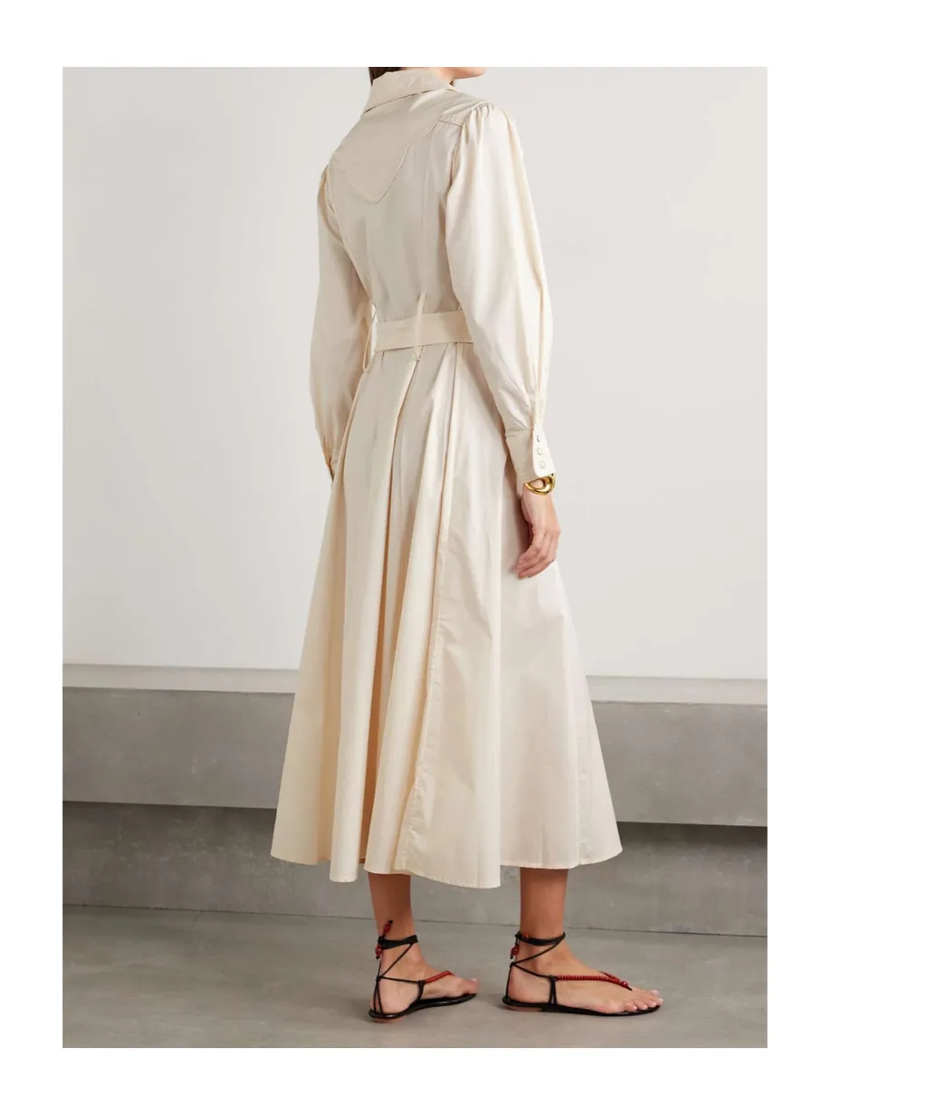 Lapel Long-Sleeved Dress