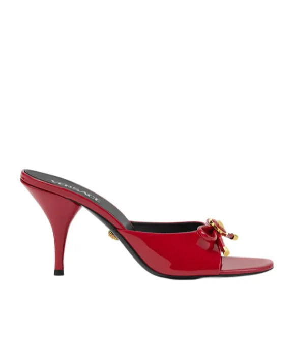Versace Medusa Bow-Detailed Open-Toe Mules