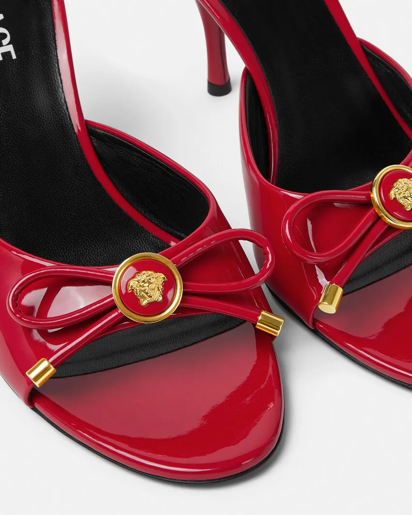 Versace Medusa Bow-Detailed Open-Toe Mules