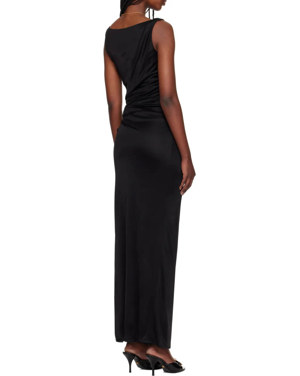 Versace Sleeveless Safety Pin Detailed Dress