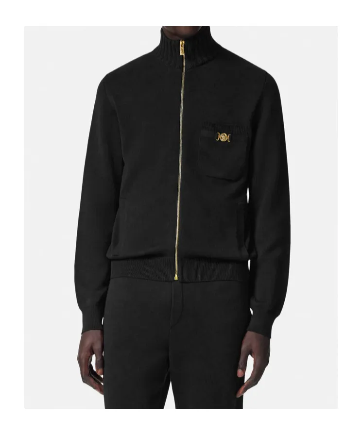 Versace Medusa Zipped Cardigan