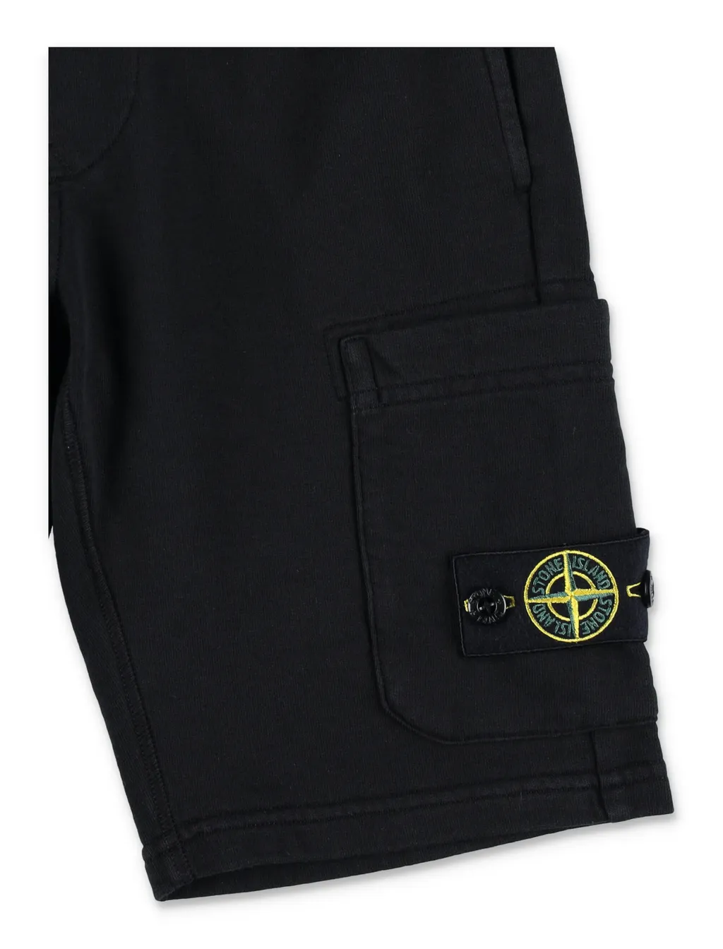Stone Island Junior Compass-Patch Elasticated Waistband Shorts