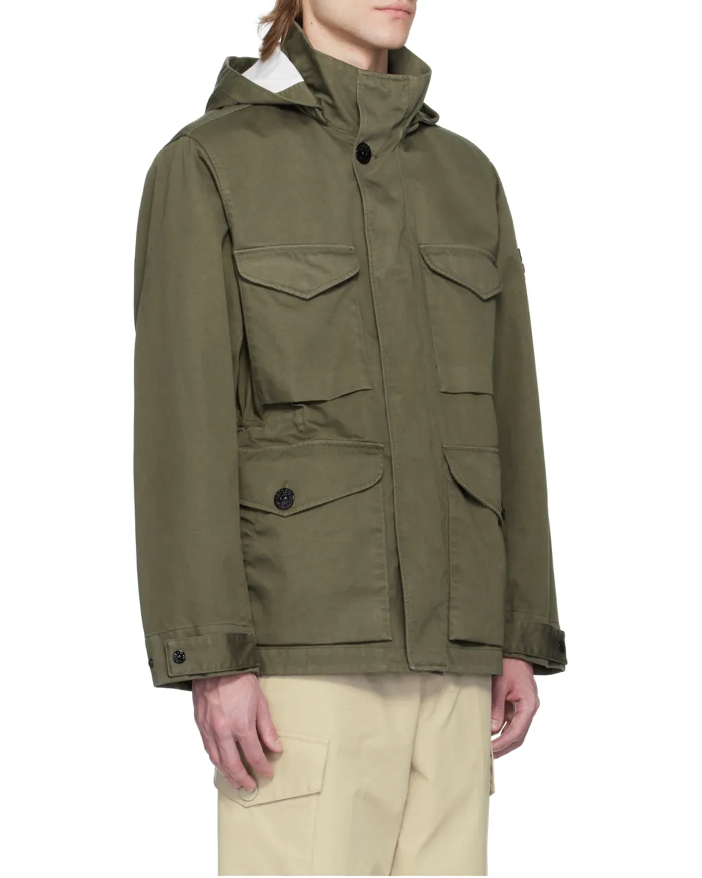 Stone Island Compass Patch Hooded Jacket