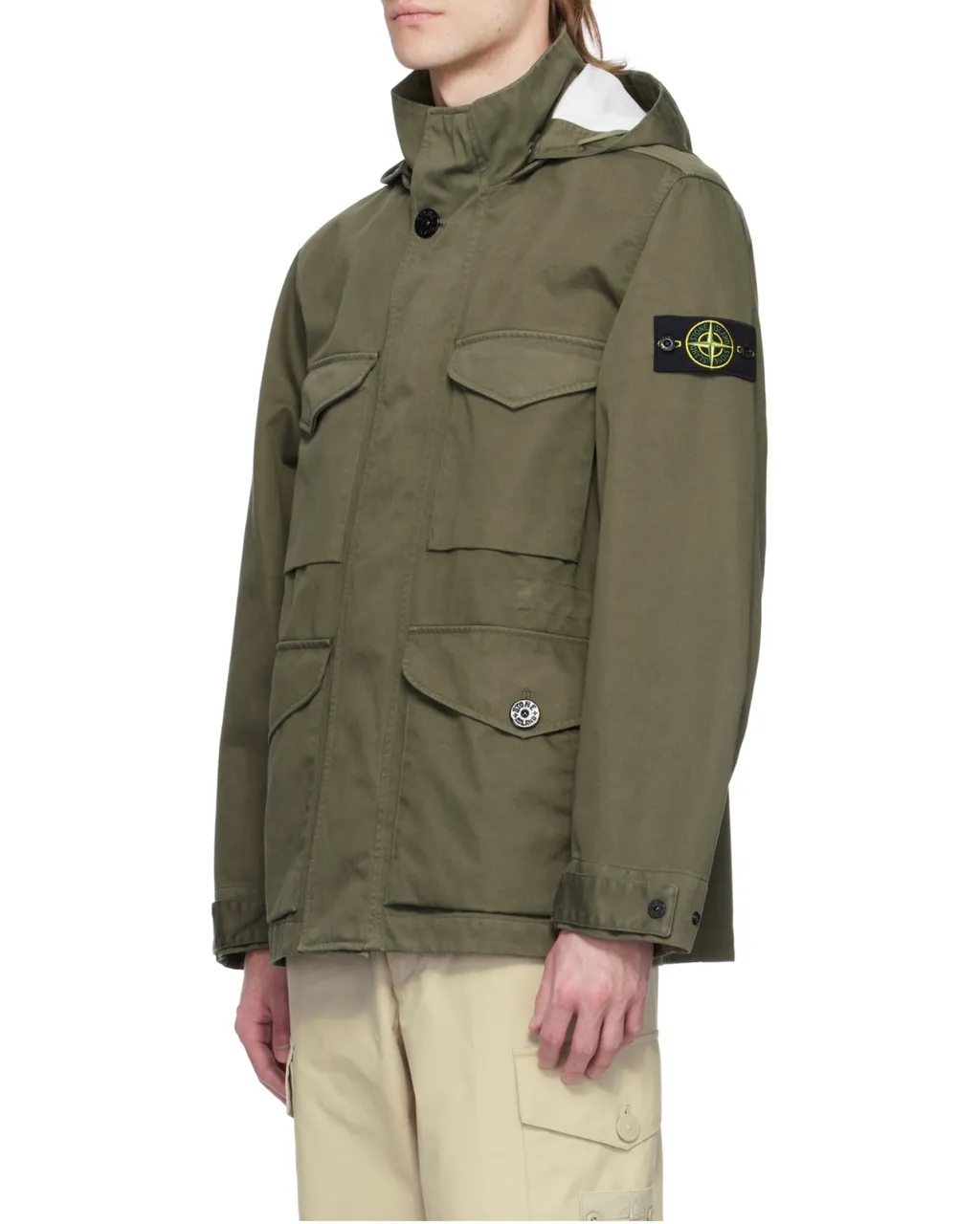 Stone Island Compass Patch Hooded Jacket