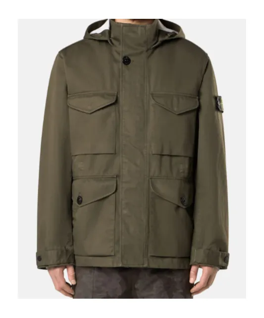 Stone Island Compass Patch Hooded Jacket