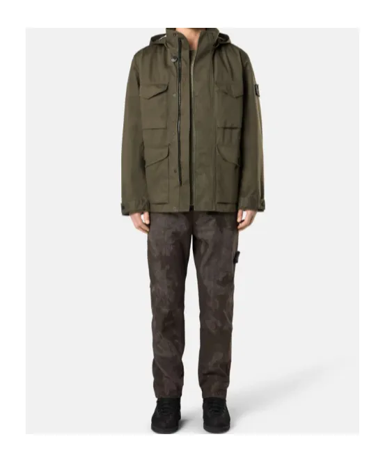 Stone Island Compass Patch Hooded Jacket