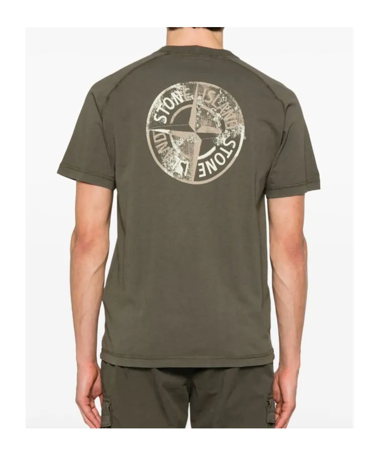 Stone Island Compass-Printed Crewneck T-Shirt