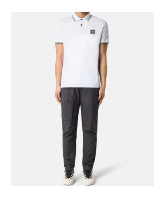 Stone Island Compass-Badge Piqué Short-Sleeved Polo Shirt
