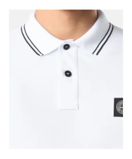 Stone Island Compass-Badge Piqué Short-Sleeved Polo Shirt