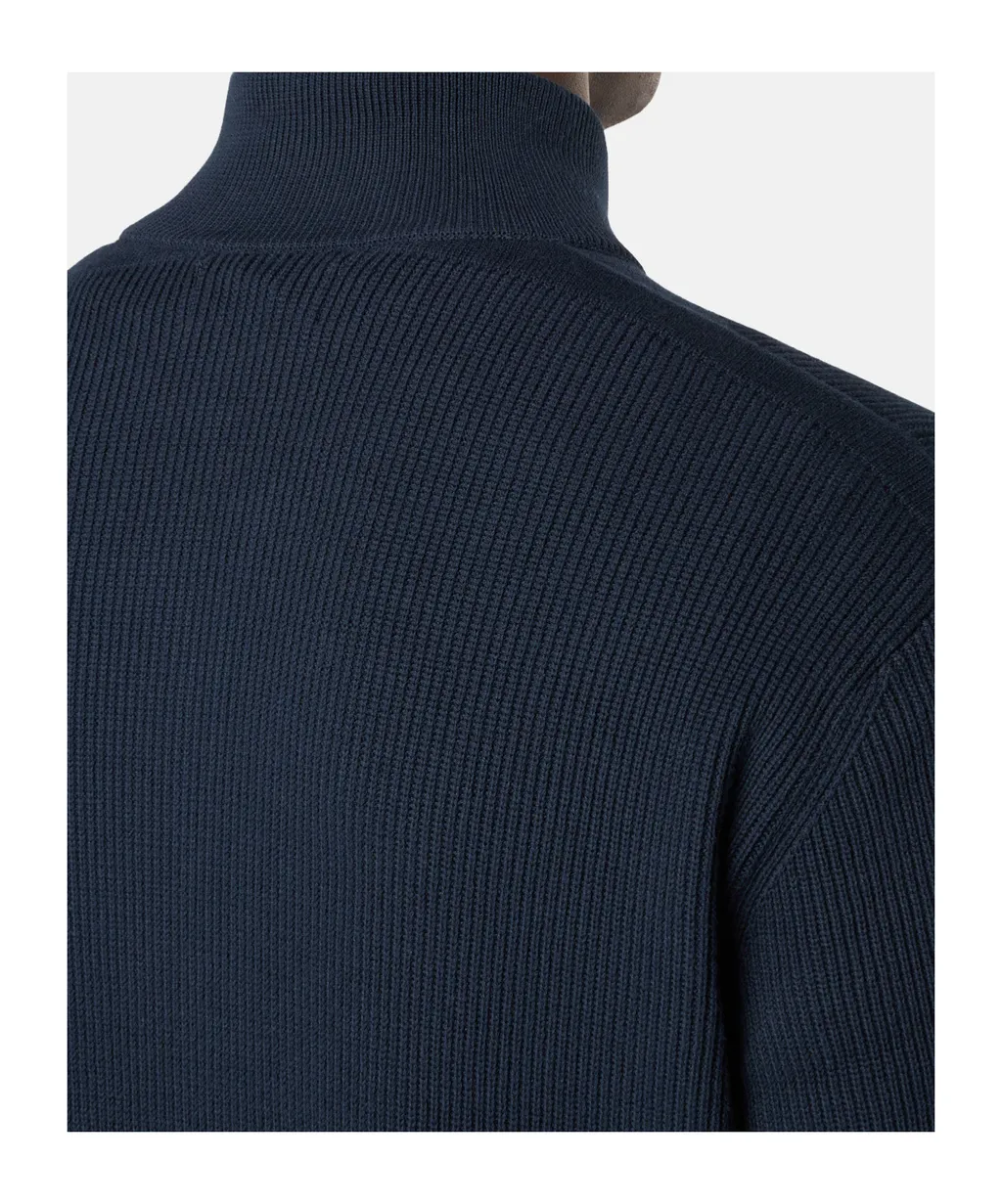 Stone Island Logo Patch Zip-Up Cardigan