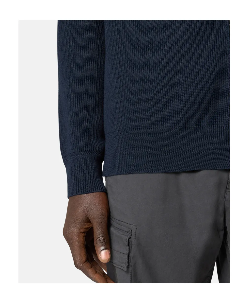 Stone Island Logo Patch Zip-Up Cardigan
