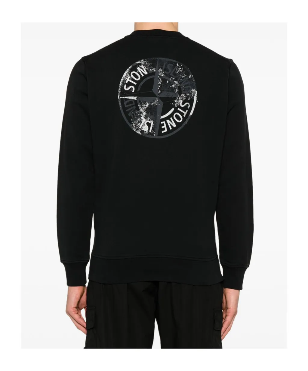 Stone Island Logo-Printed Crewneck Sweatshirt