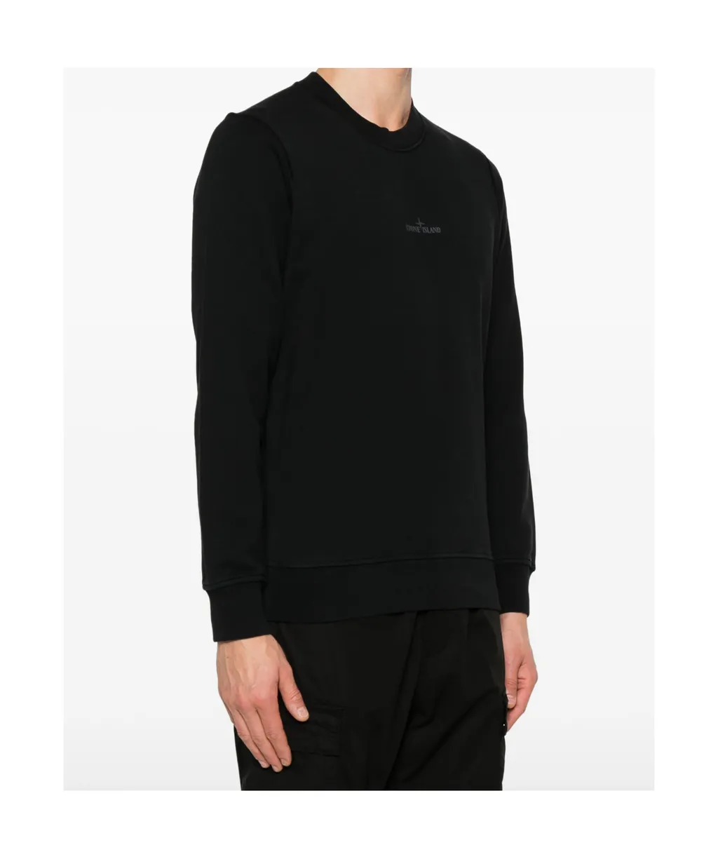 Stone Island Logo-Printed Crewneck Sweatshirt