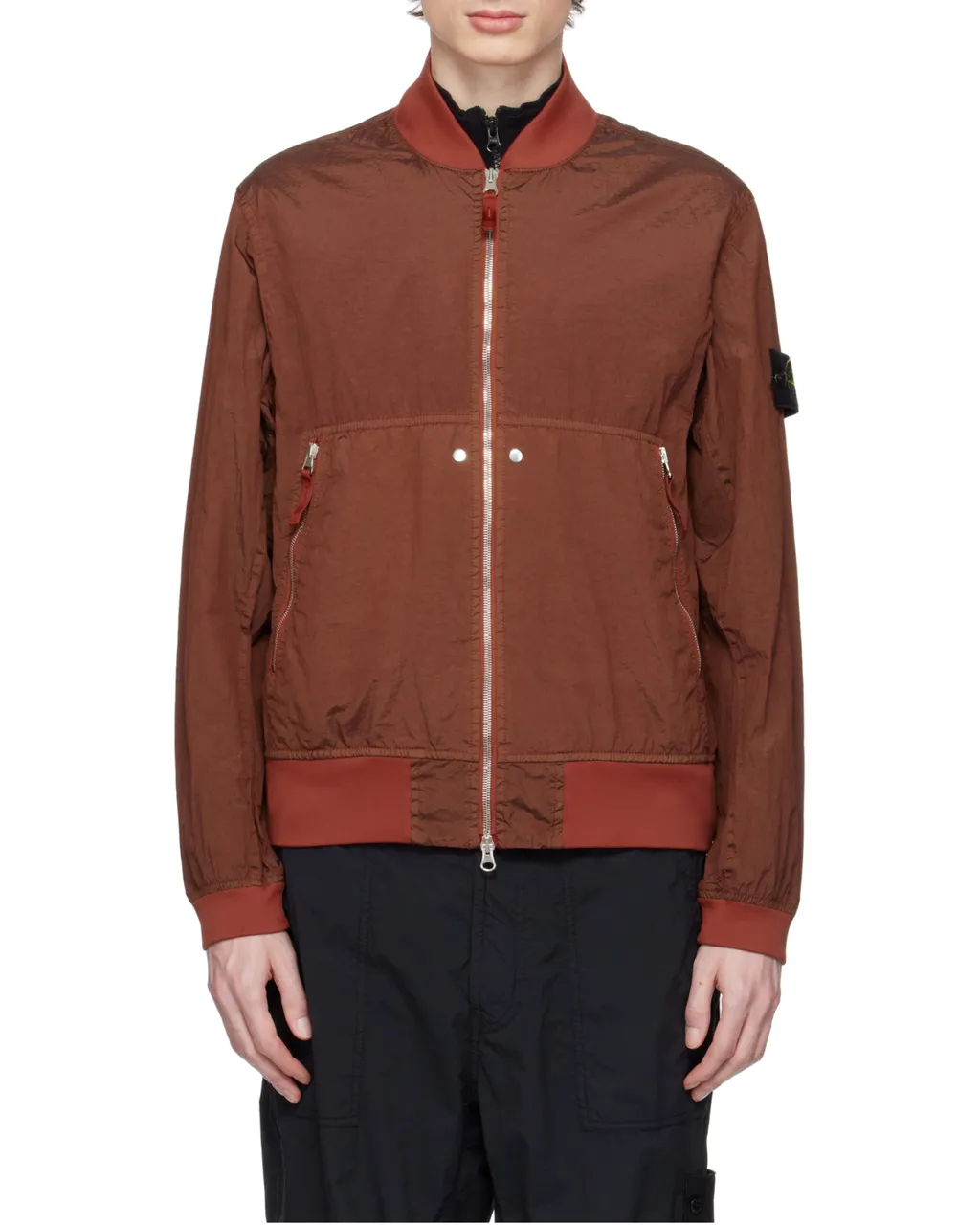 Stone Island Logo-Patch Zipped Jacket