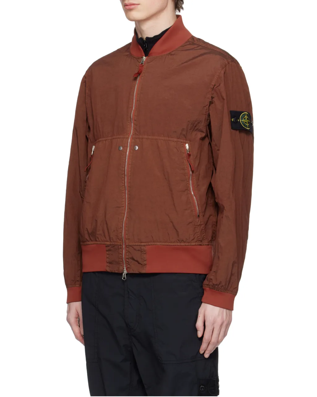 Stone Island Logo-Patch Zipped Jacket