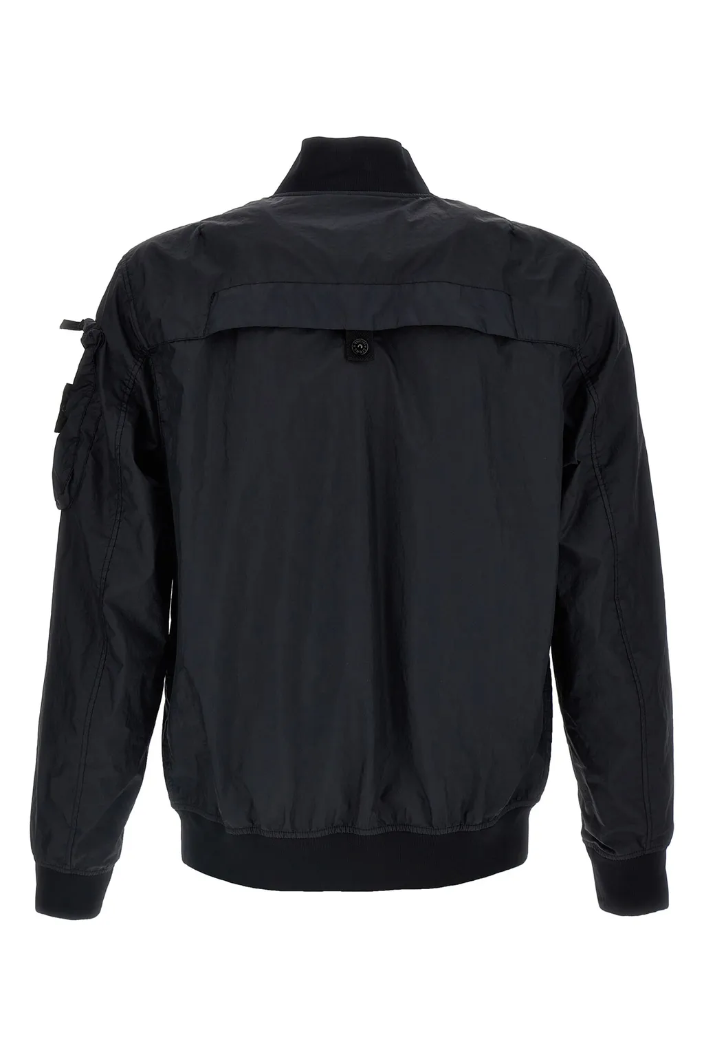 Stone Island Logo Patch Zip-Up Bomber Jacket
