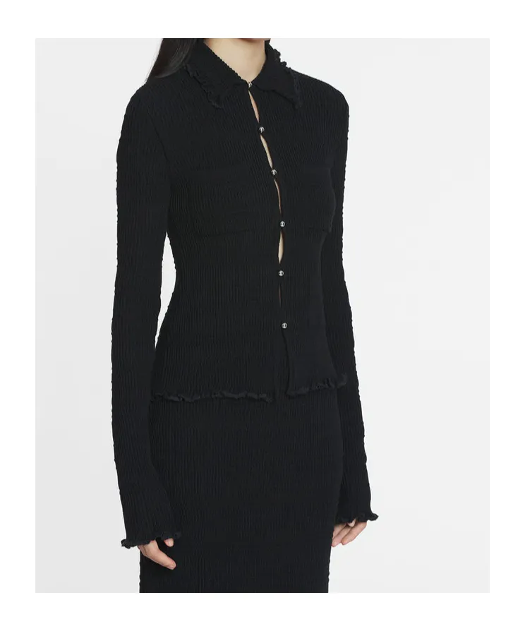 Lanvin Ribbed Buttoned Cardigan