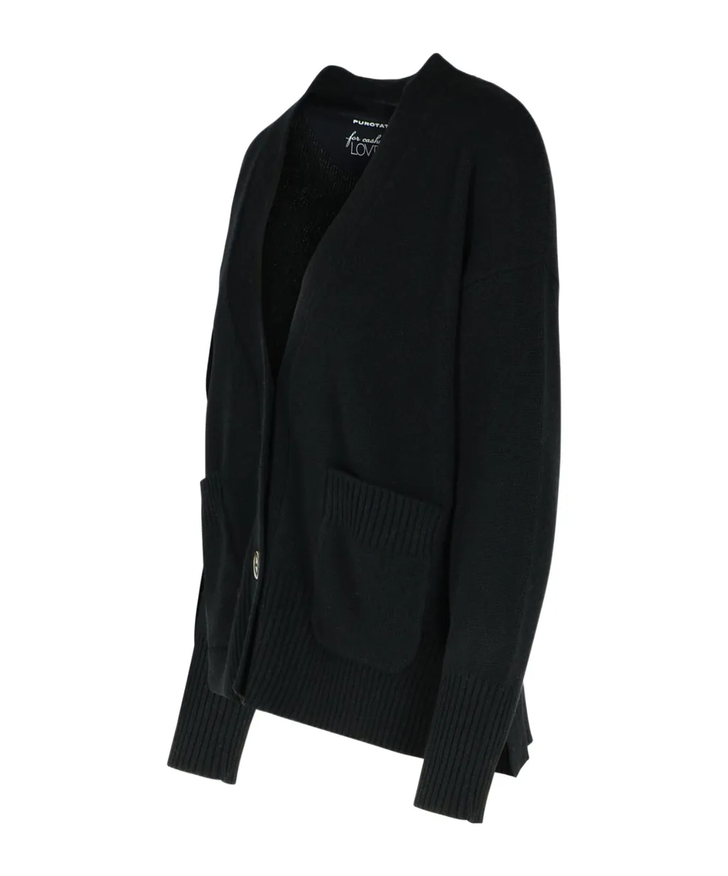 Long-Sleeved Knitted Cardigan