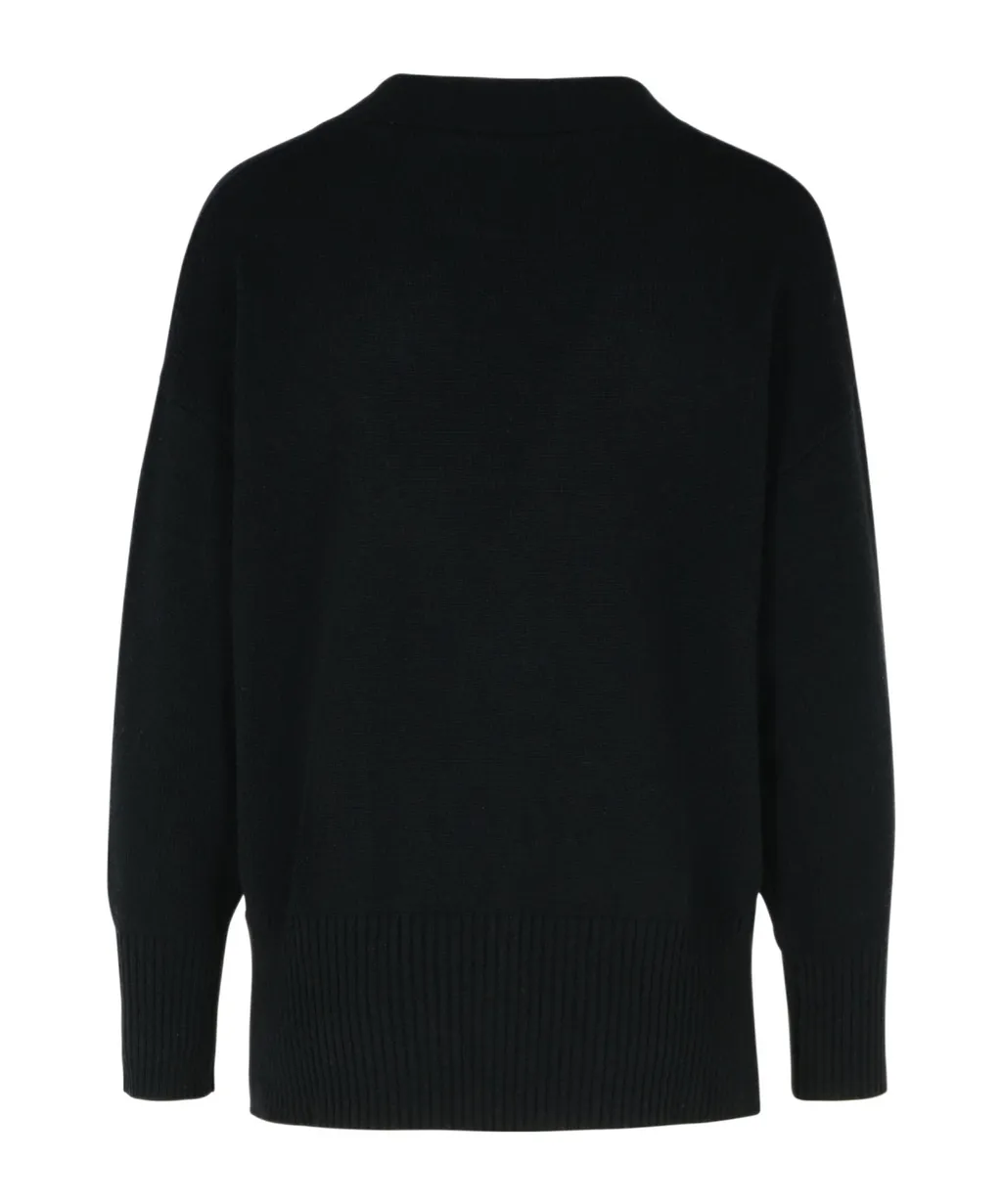 Long-Sleeved Knitted Cardigan