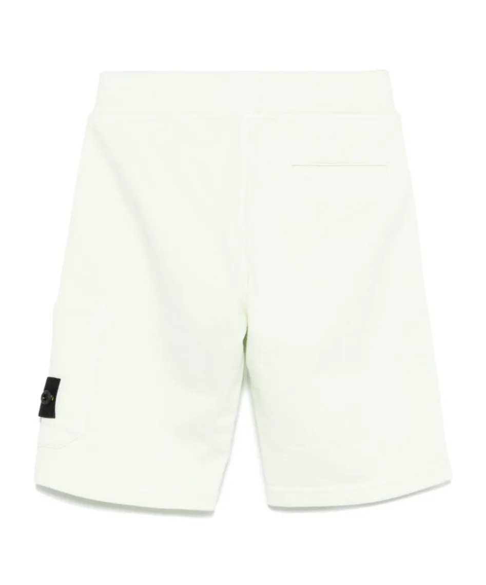 Stone Island Junior Compass-Patch Elasticated Waistband Shorts