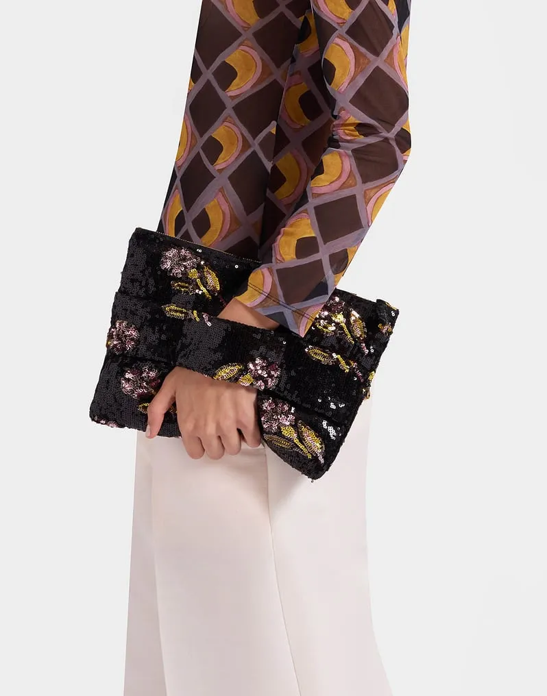 Ruffle Clutch Bag