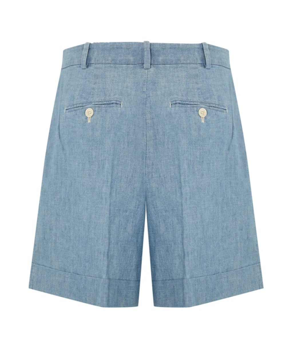 Polo Ralph Lauren Pleated Chambray Shorts