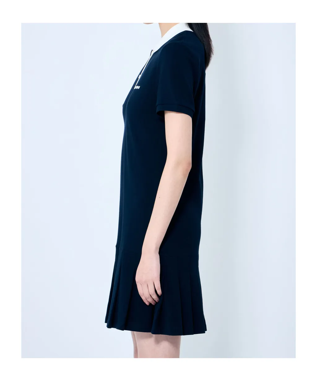Miu Miu Logo-Embroidered Short-Sleeved Mini Polo Dress