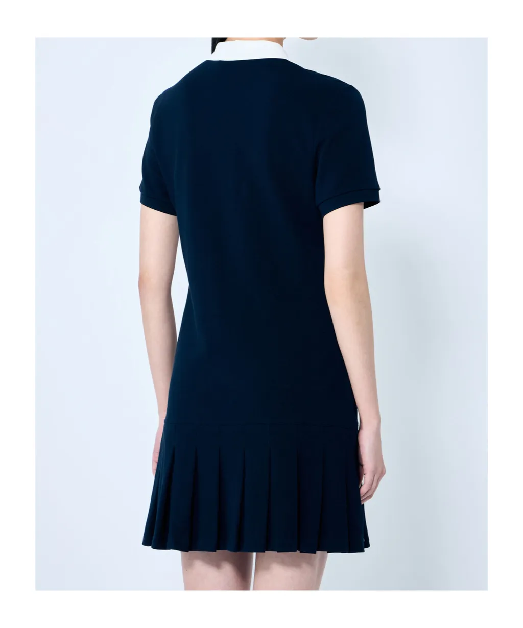 Miu Miu Logo-Embroidered Short-Sleeved Mini Polo Dress