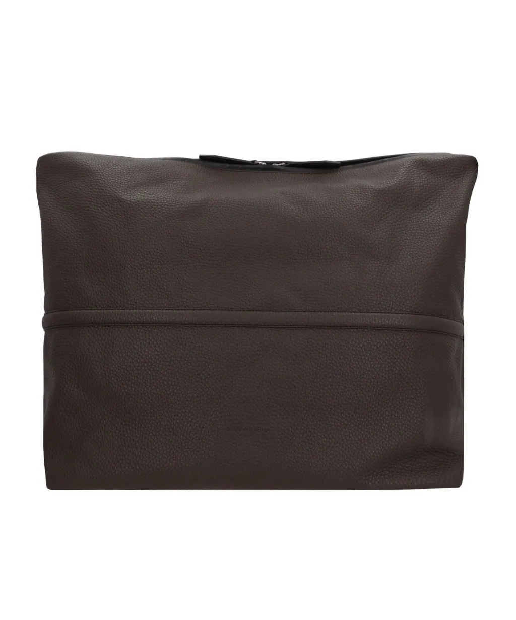 Holdall Shoulder Bag In Grainy Leather