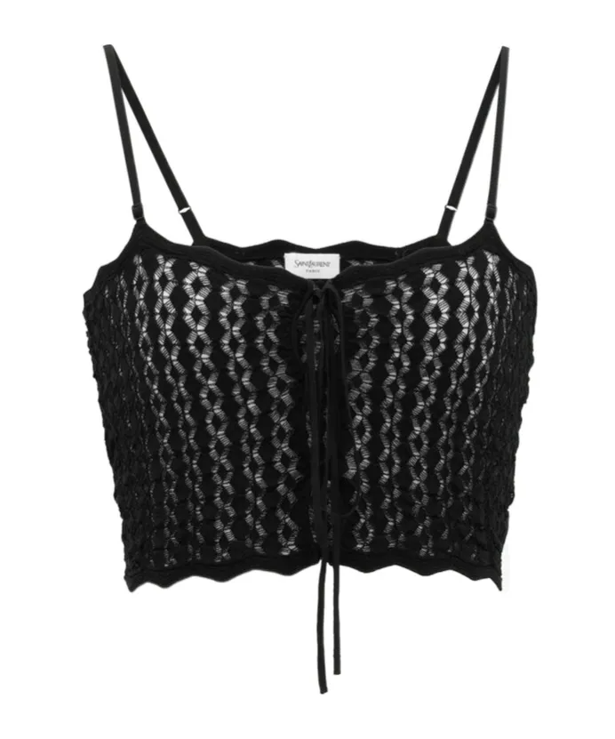 Crop Top In Pointelle Knit