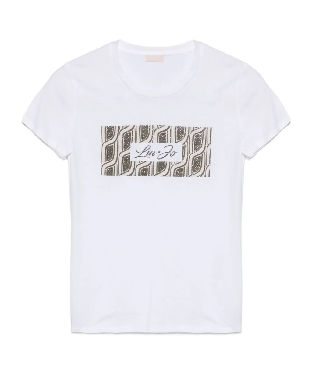Liu Jo Logo Embellished Crewneck T-Shirt