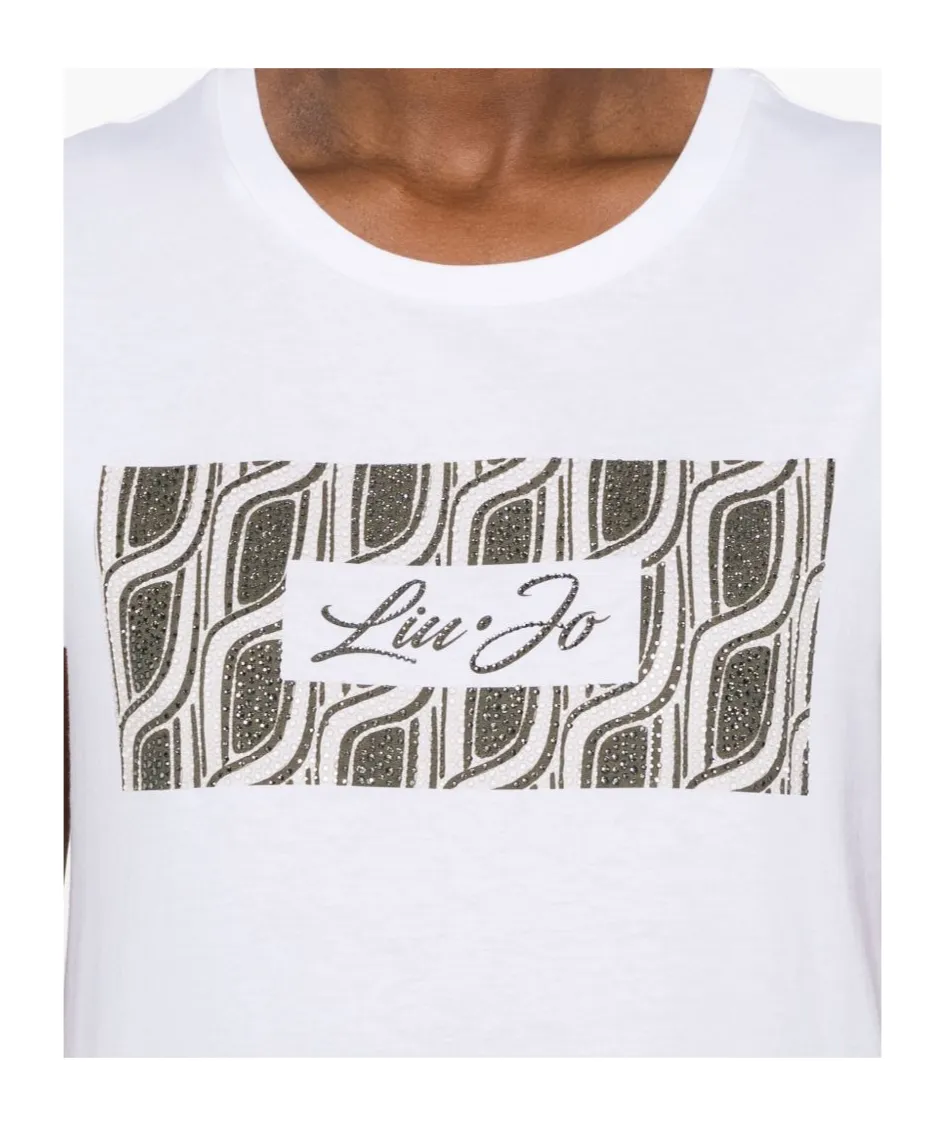 Liu Jo Logo Embellished Crewneck T-Shirt