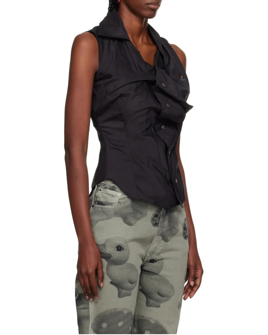 Vivienne Westwood Orb Embroidered Drunknen Shirt