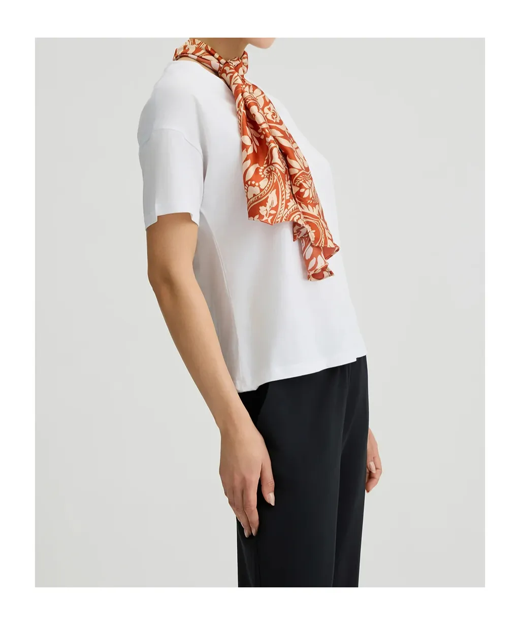 Liu Jo Logo Embellished V-Neck T-Shirt