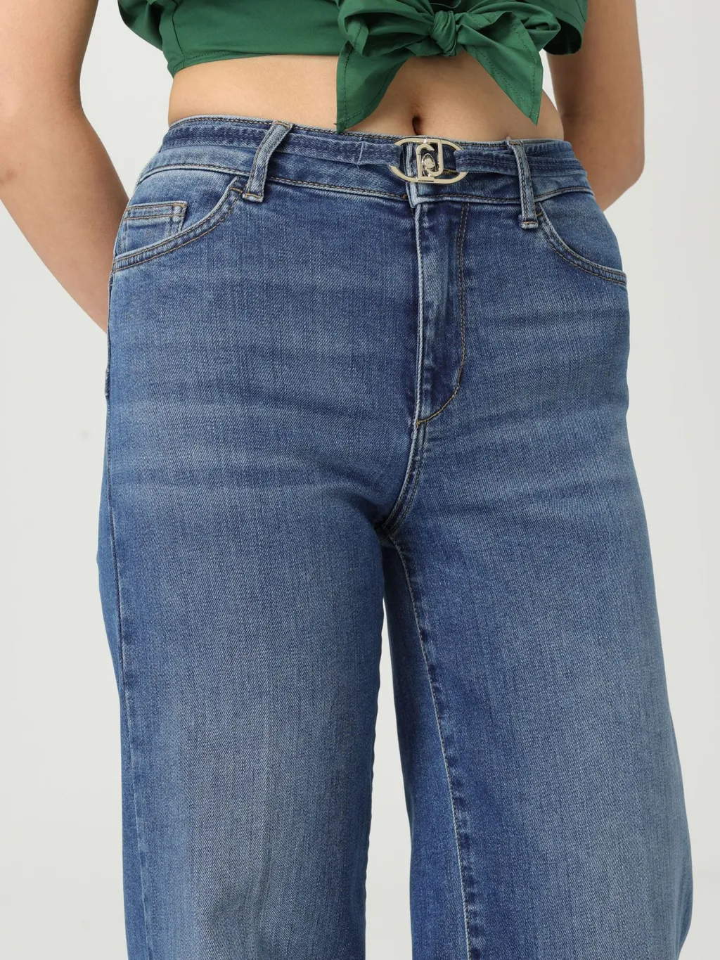Liu Jo Belted Flared Jeans